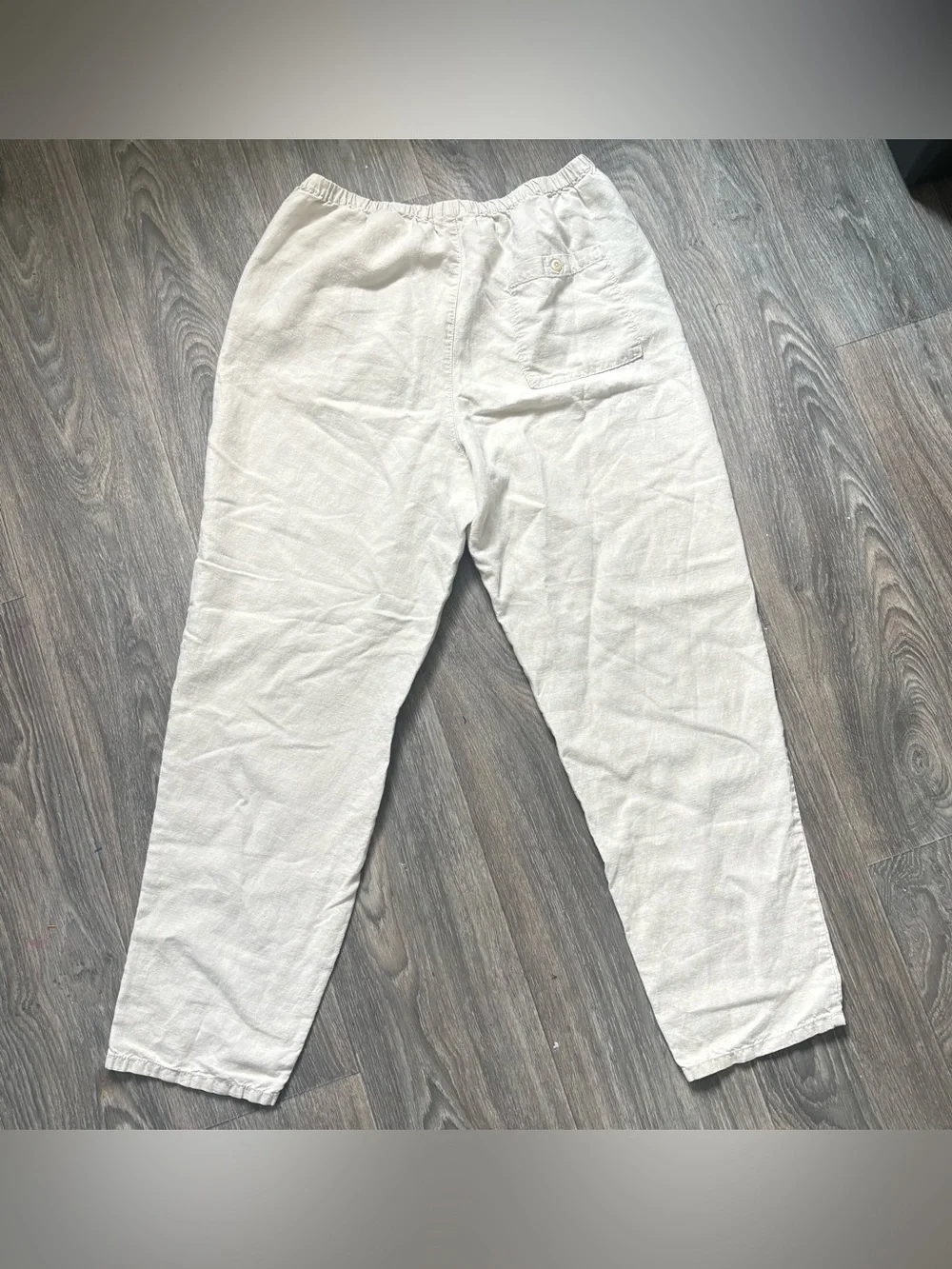 J crew high rise linen blend pants